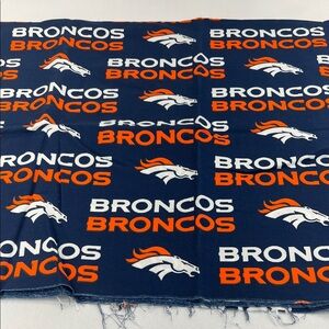 Denver or Boise Broncos Yardage Fabric Sew Craft Quilt NFL Football Sports